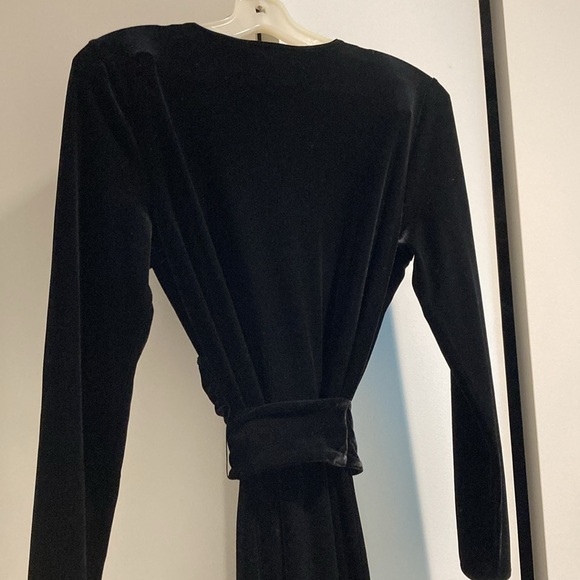 NWOT Talbots Black Velvet MIDI Dress - perfect for the holidays! - Picture 5 of 6